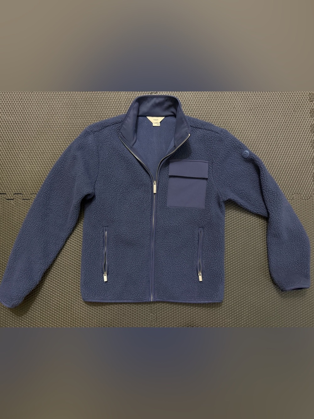 Vuori Alpine Fleece Zip Jacket Sz Small Blue Coast